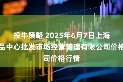 投牛策略 2025年6月7日上海农产品中心批发市场经营管理有限公司价格行情